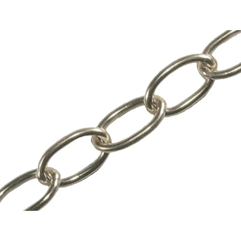 Faithfull Oval Chain x 10m Chrome 1.8-2.3mm
