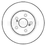 Borg & Beck 2 x Vented Front Brake Discs BBD4375