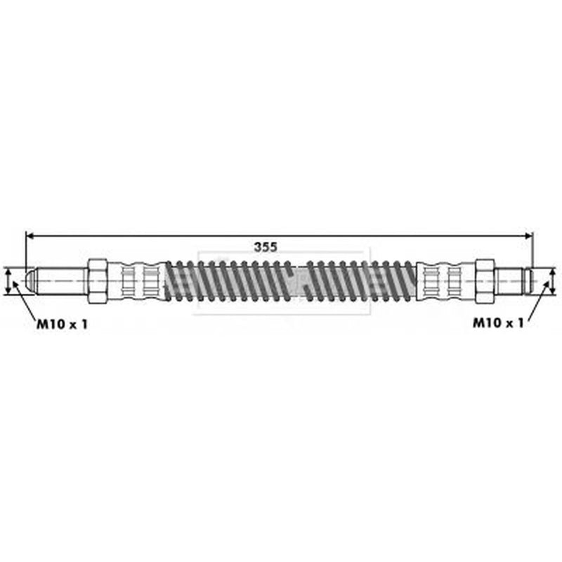 Borg & Beck Brake Hydraulic Hose Line Rear Left BBH6389