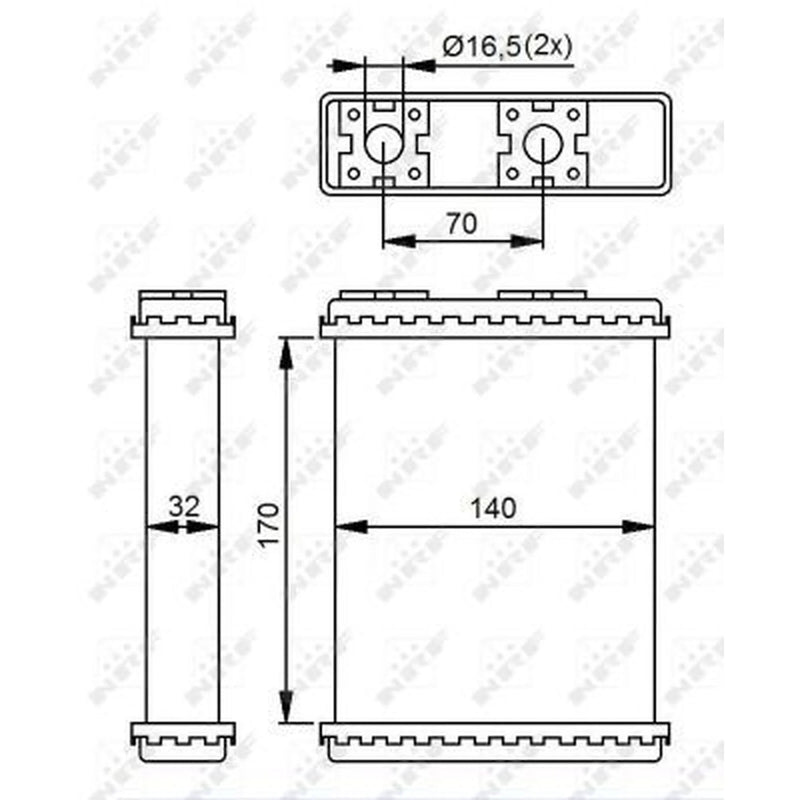 NRF Heater Matrix Core Heat Exchanger 52230