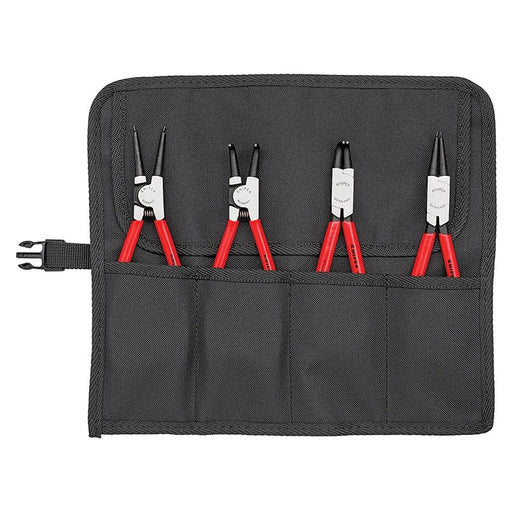 KNIPEX 00 19 56 Circlip Pliers Set in Roll, 4 Piece - 00 19 56