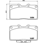 Brembo 4 x Front Brake Pad Set P54019
