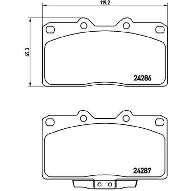 Brembo 4 x Front Brake Pad Set P54019