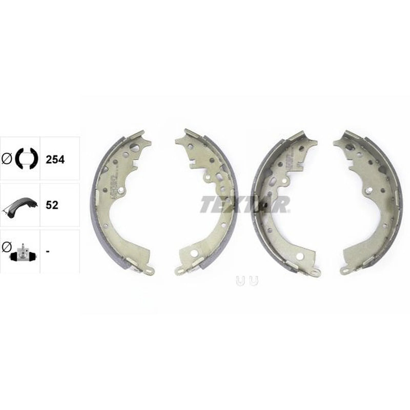 Textar 4 x Brake Shoe Set Axle Kit 91083700