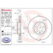 Brembo 2 x Front Brake Discs 09.9447.11