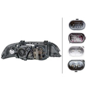 Hella Headlight Headlamp PY21W Left 1EL 008 052-571