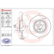 Brembo 2 x Solid Rear Brake Discs 08.C208.21