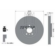 Textar 2 x Vented Front Brake Discs 92316205