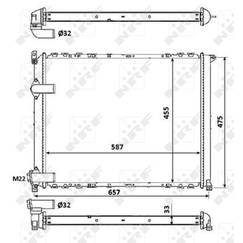 NRF Engine Radiator 58849