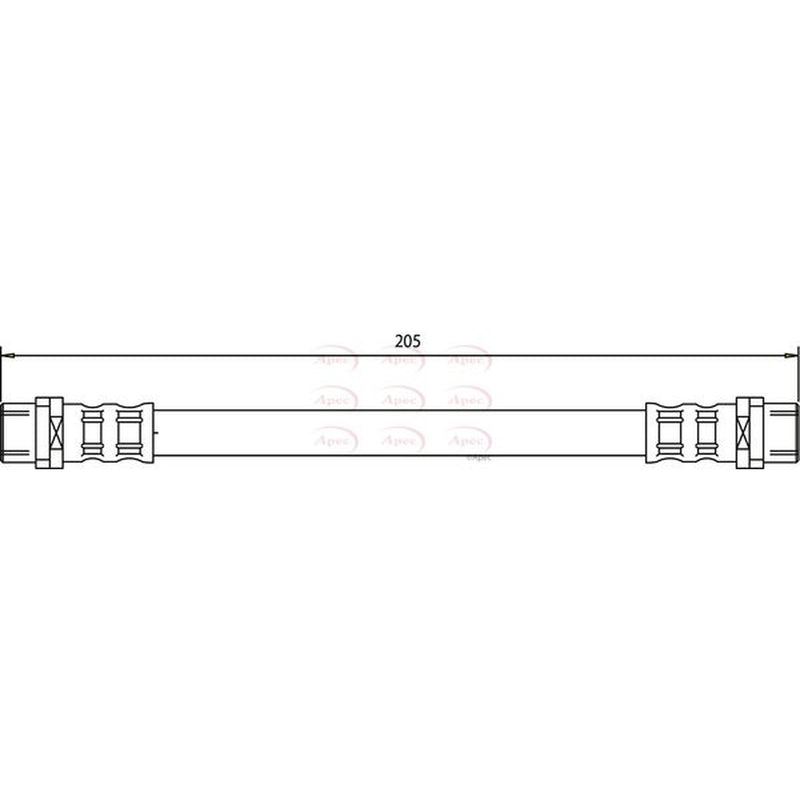 Apec Brake Hydraulic Hose Line Rear HOS3159