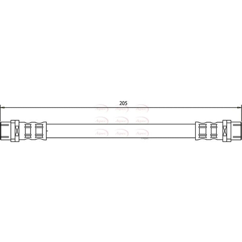 Apec Brake Hydraulic Hose Line Rear HOS3159