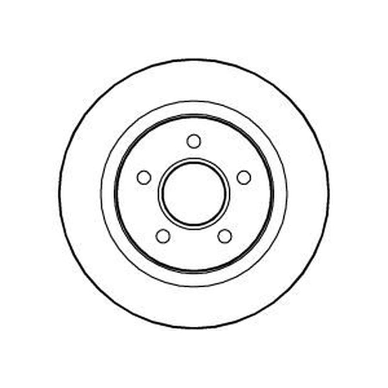 Abtex 2 x Solid Rear Brake Discs BD1106S