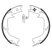 Mintex Parking Brake Shoe Set MFR722
