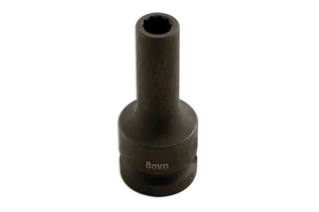 Laser Tools Split Rim Impact Socket 1/2"D 8mm x 10pt - PL
