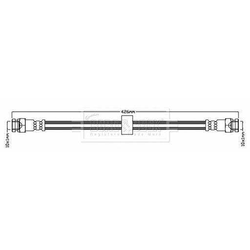 Borg & Beck Brake Hydraulic Hose Line Rear Left BBH6706