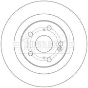 Borg & Beck 2 x Solid Rear Brake Discs BBD5592