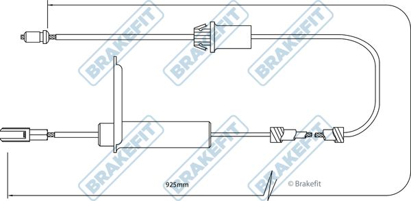 Apec Handbrake Cable Left Rear fits Mercedes-Benz C-Class 2000-2008