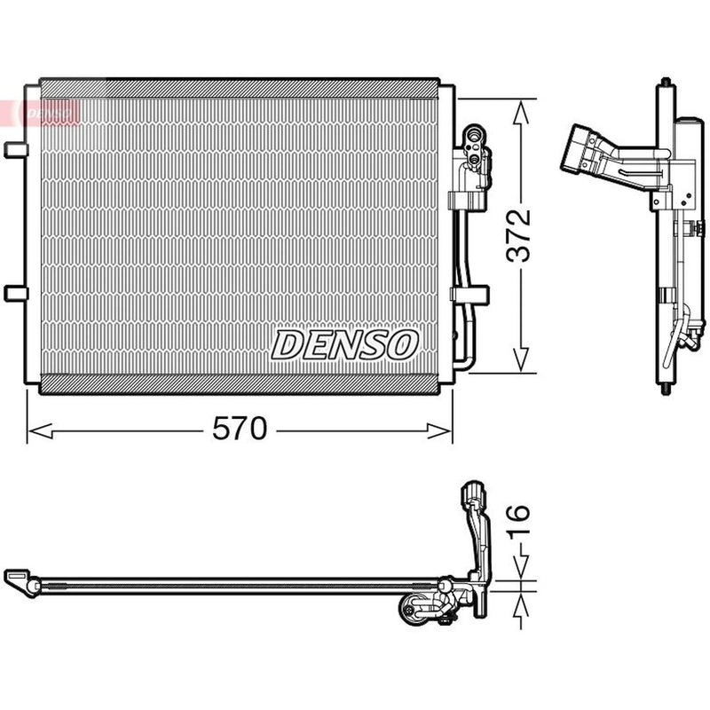 Denso Air Conditioning Condenser DCN44016