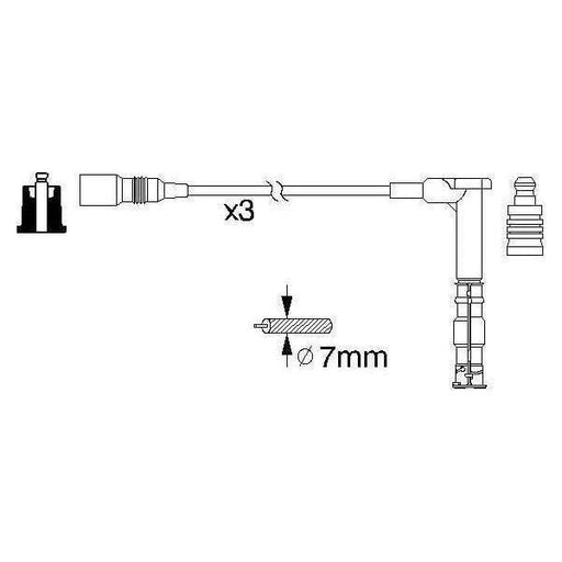 Genuine Bosch Ignition Lead B316 Fits Mercedes-Benz Sl 320 - 3.2 - 94-98 0986356 Bosch  - Town Parts