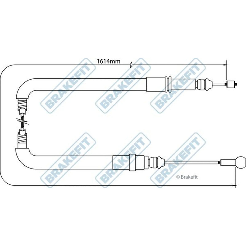 Apec Handbrake Cable Left Rear BBC3062