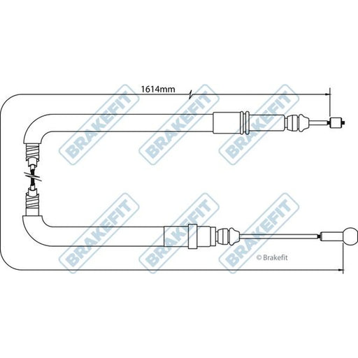 Apec Handbrake Cable Left Rear BBC3062
