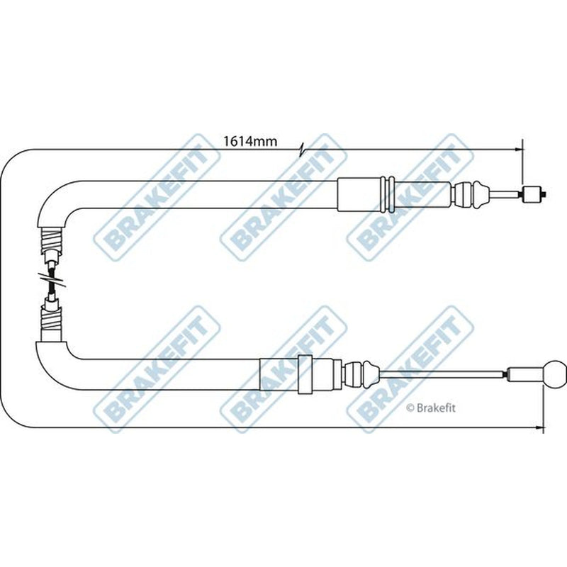 Apec Handbrake Cable Left Rear BBC3062