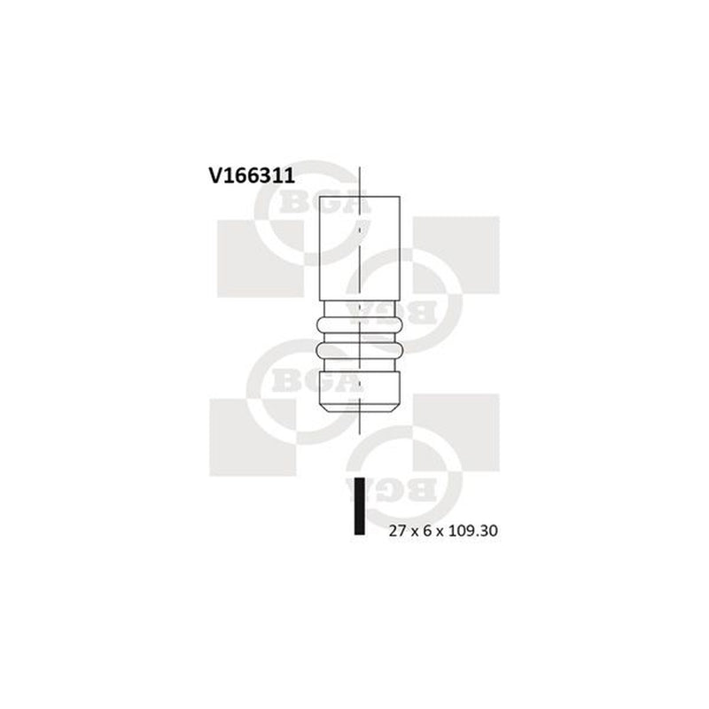 BGA Engine Exhaust Valve 27mm Head V166311