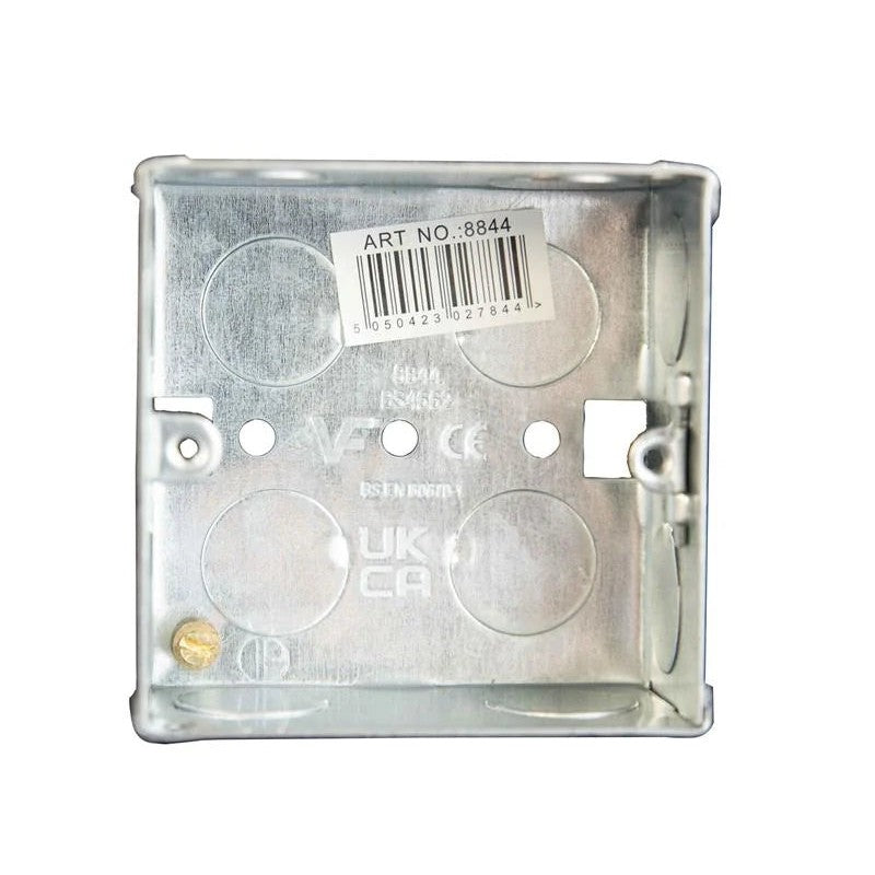 Dencon Metal Back Box 1-Gang 16-47mm