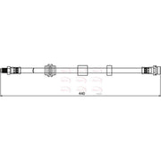 Apec Brake Hydraulic Hose Line Front HOS3918