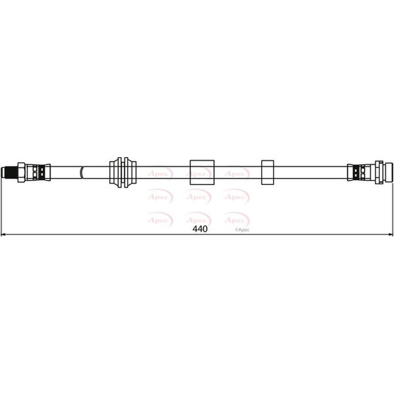 Apec Brake Hydraulic Hose Line Front HOS3918