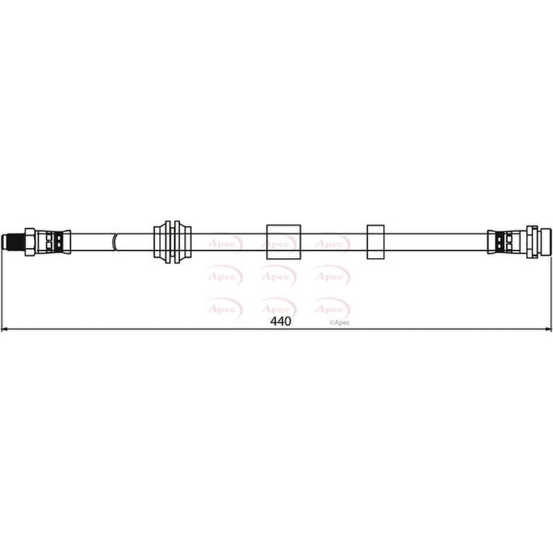 Apec Brake Hydraulic Hose Line Front HOS3918