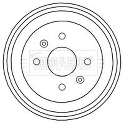 Borg & Beck Brake Drum Assembly Rear BBR7213