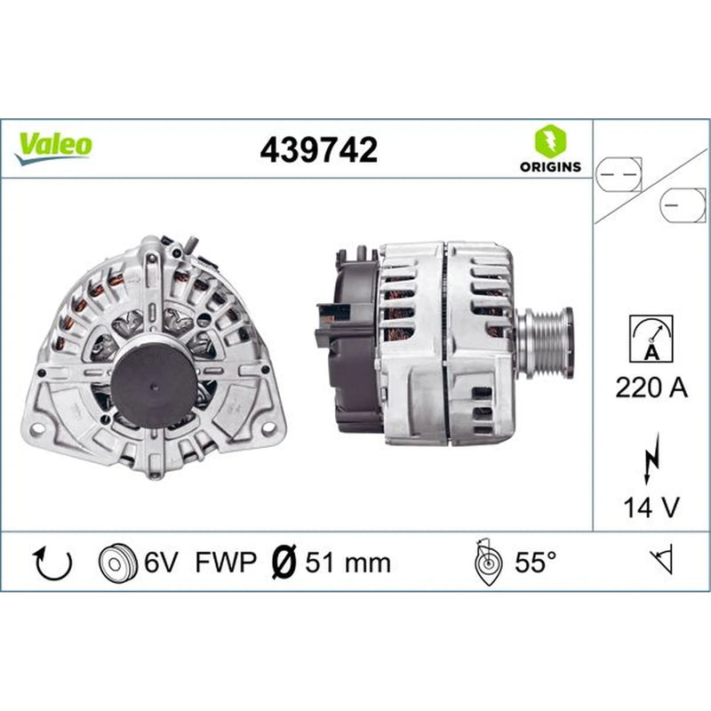 Valeo Car Alternator 12V 439742