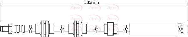 Apec Brake Hydraulic Hose Line Front