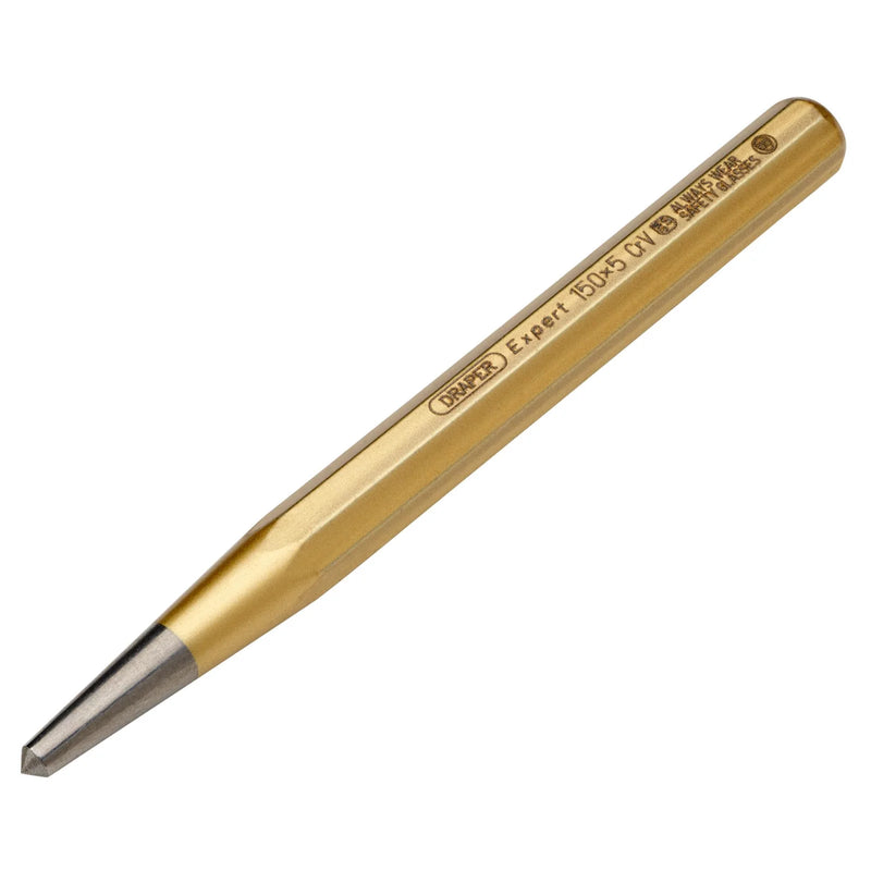 Draper Expert Octagonal Centre Punch, 5mm - Multiple Lengths Available