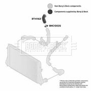 Borg & Beck Intercooler Turbo Charge Air Hose BTH1162