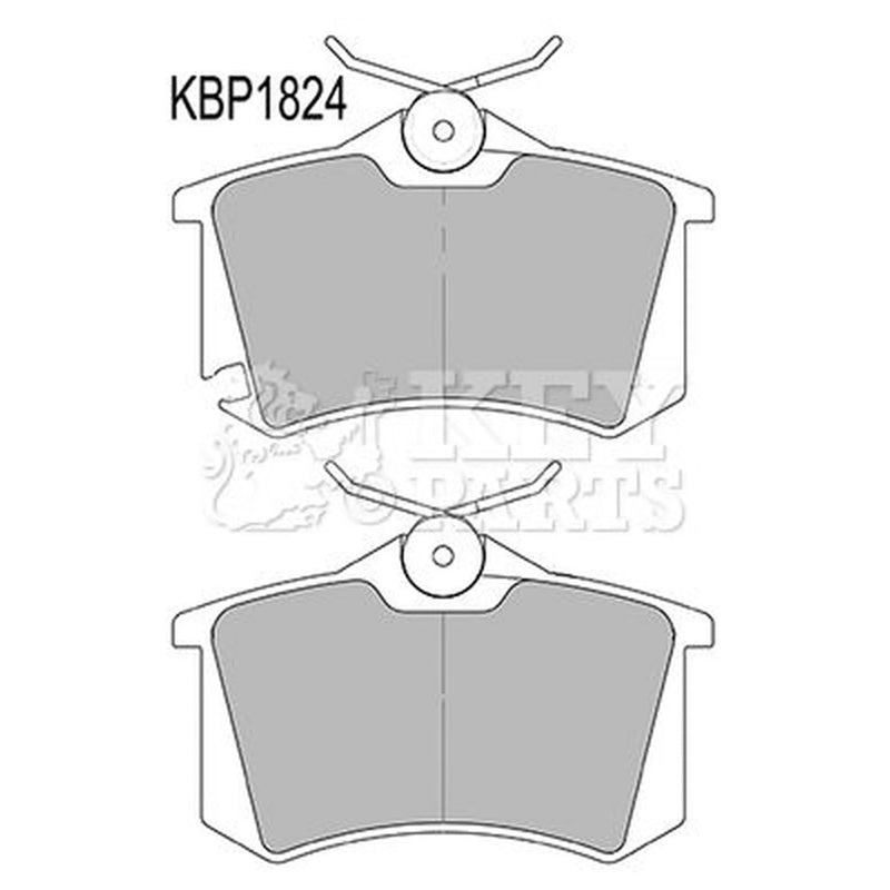 Key Parts 4 x Rear Brake Pad Set KBP1824