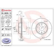 Brembo 2 x Front Brake Discs 09.8609.11