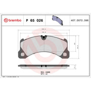 Brembo 4 x Front Brake Pad Set P65026