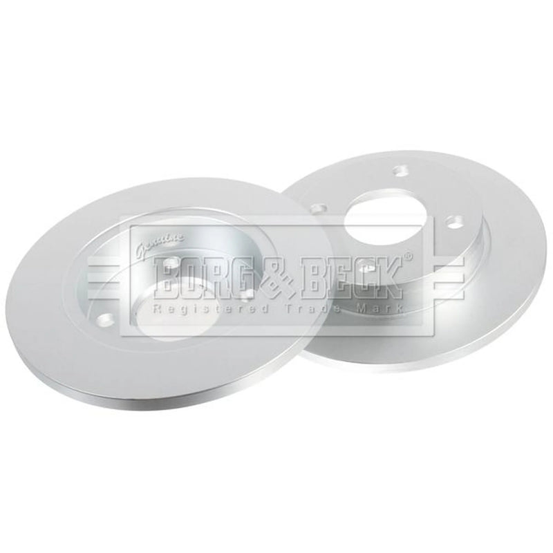 Borg & Beck 2 x Solid Front Brake Discs BBD4077