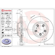 Brembo 2 x Front Brake Discs 09.C986.21