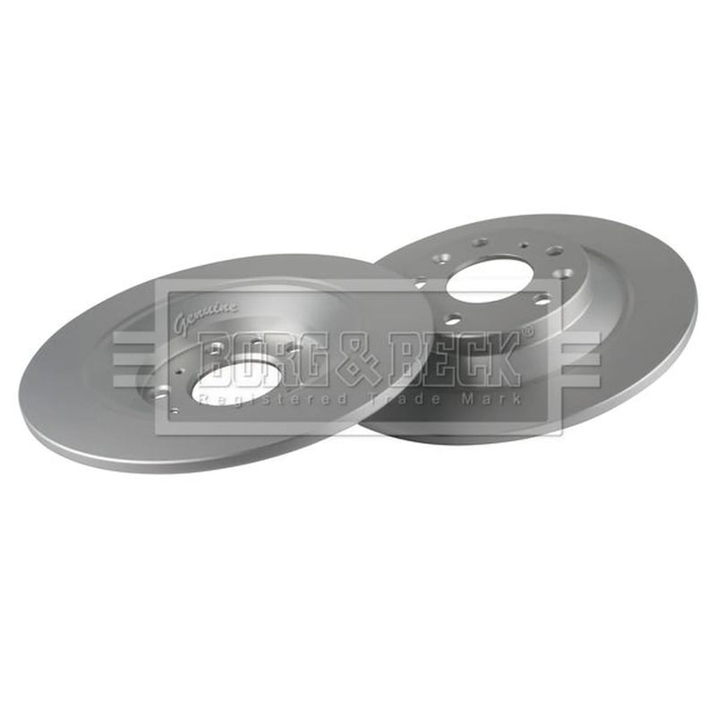 Borg & Beck 2 x Solid Rear Brake Discs BBD5669