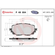 Brembo 4 x Front Brake Pad Set P49054