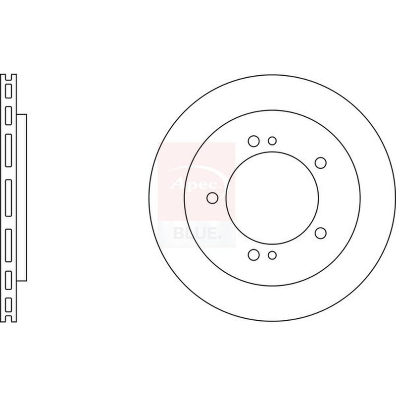 Apec 2 x Vented Front Brake Discs SDK6420