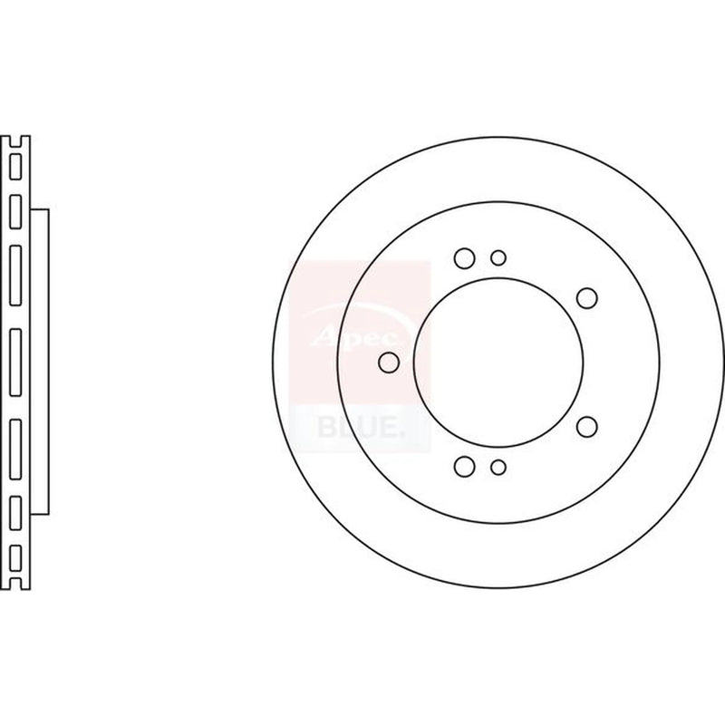 Apec 2 x Vented Front Brake Discs SDK6420