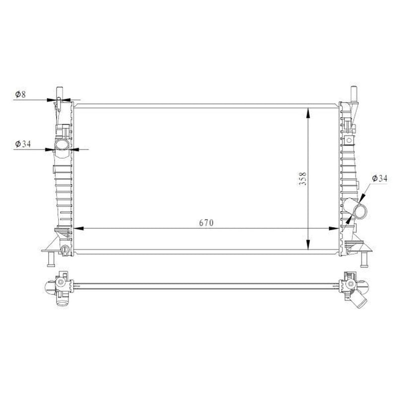 NRF Engine Radiator 550014