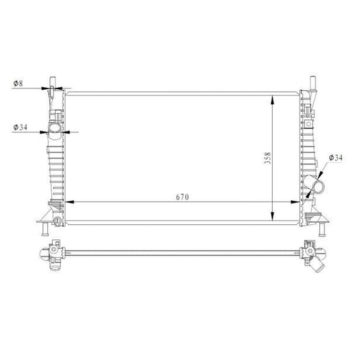 NRF Engine Radiator 550014