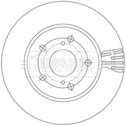 Borg & Beck 2 x Vented Front Brake Discs BBD5600