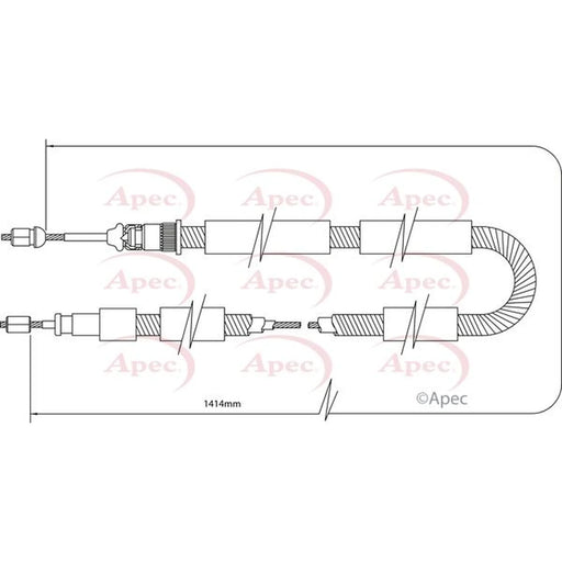 Apec Handbrake Cable Left Rear CAB1331