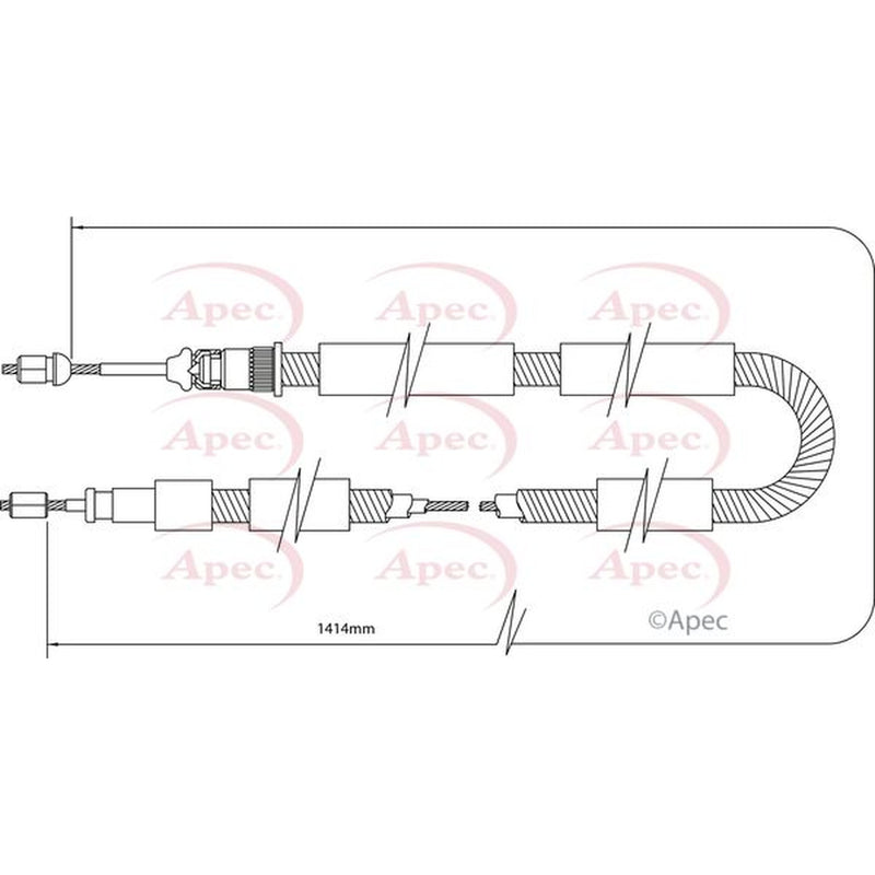 Apec Handbrake Cable Left Rear CAB1331